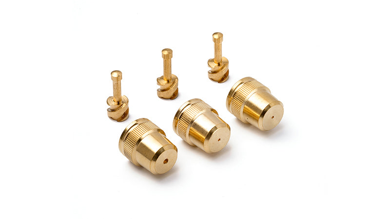 Ensemble de capuchons de pulvérisation Gloria en laiton avec tourbillon 2x %c3%b8 1mm 1 x %c3%b8 2m