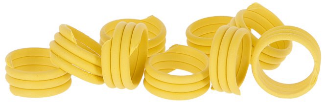 Anneaux de poulet 16mm jaunes 20 pièces