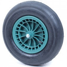 Produits roue 400x8 2ply pneu jante plastique vert axe 13cm mm