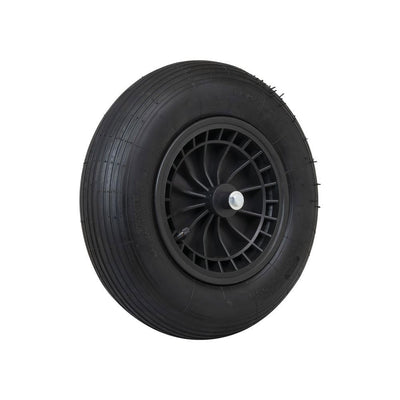 Produits roue 400x8 2ply pneu jante plastique noir axe 13cm mm