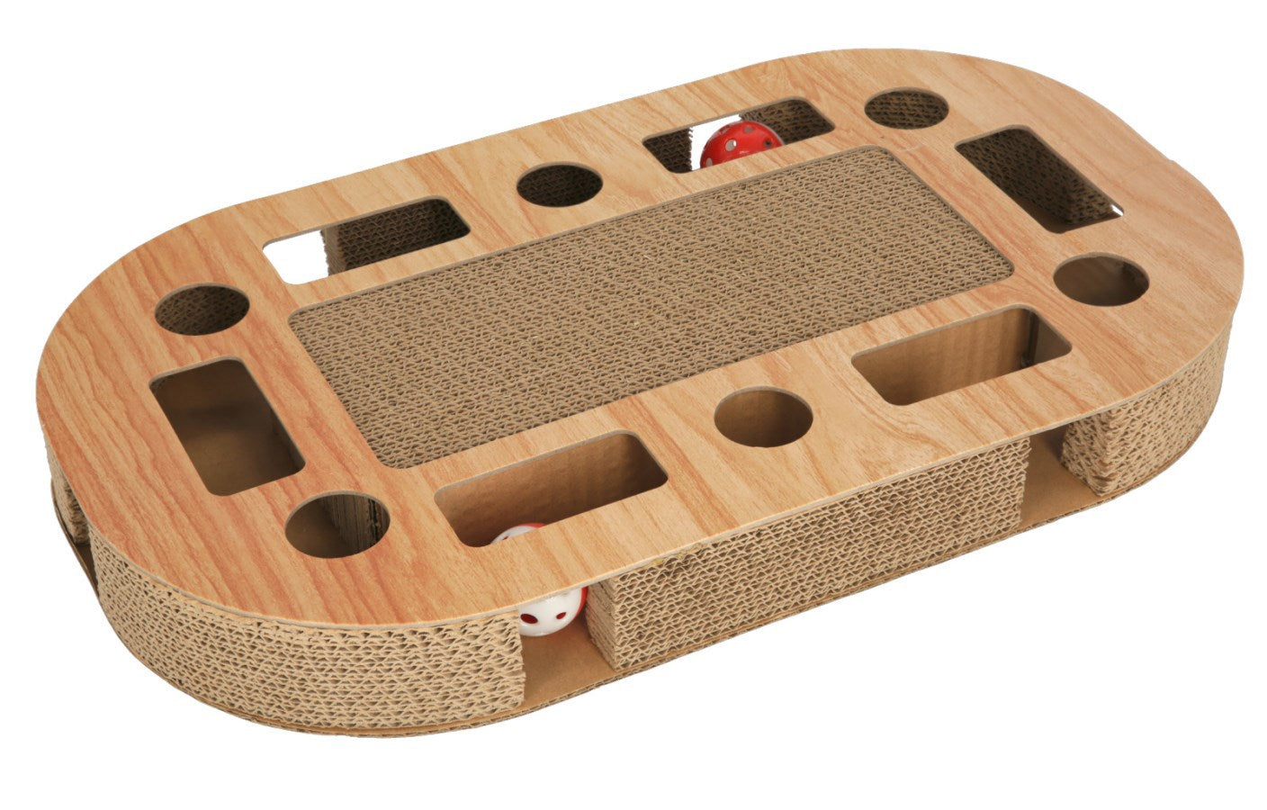 Planche à gratter pour chat ovalo 52 x 31 x 85 cm avec herbe à chat