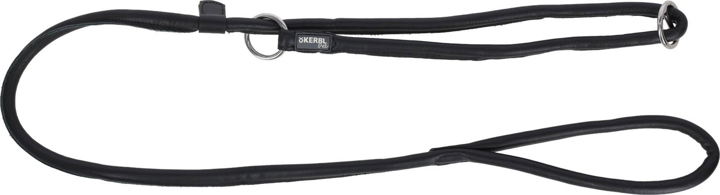 Ligne de glissement en cuir de vachette roma 170 cm 8 mm noir