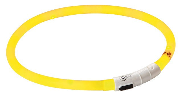 Kerbl collier led maxi safe jaune longueur 55 cm