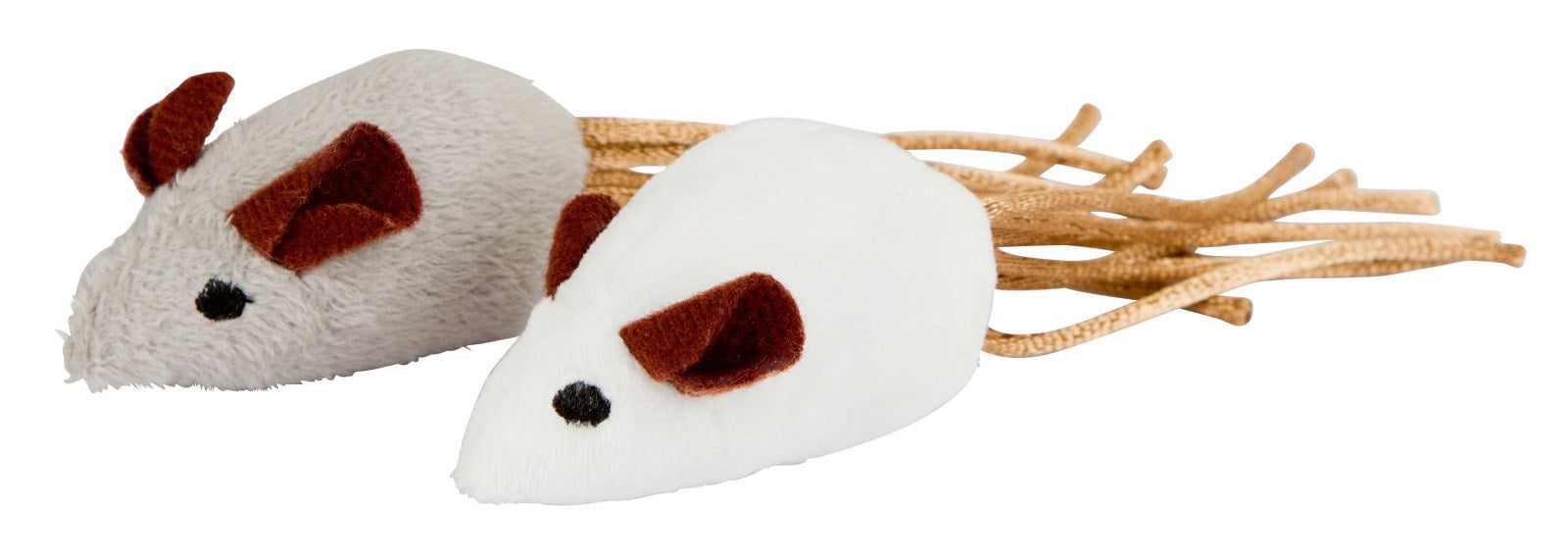 Souris gris blanc 7cm 2 pièces