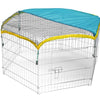 Enclos pour lapins en plein air 6 angulaire avec filet de protection