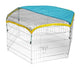 Enclos pour lapins en plein air 6 angulaire avec filet de protection