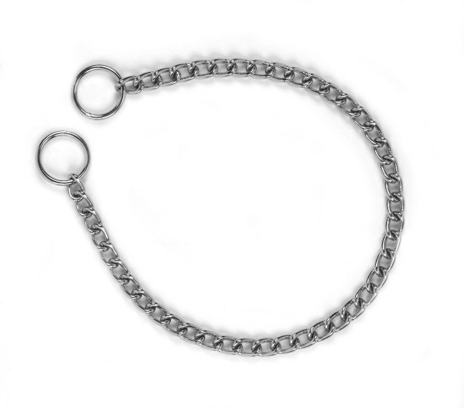 Collier chaîne à enfiler chien simple 4 mm 60 cm chromé