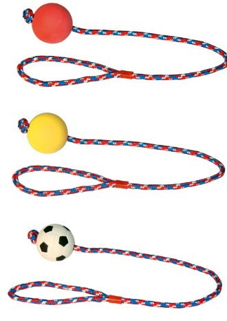 Balle en caoutchouc mousse sur corde 60cm