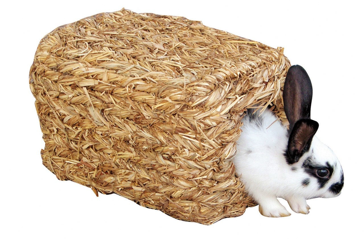 Cabane en herbe Kerbl avec 2 trous de 28 cm de long