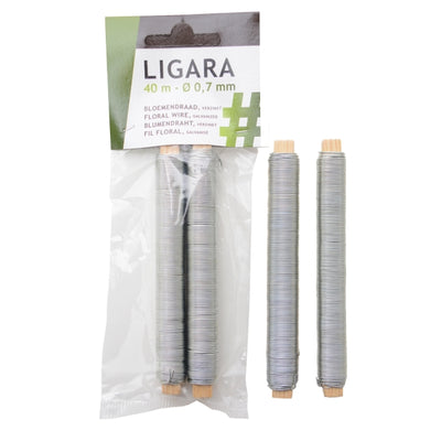 Fil de reliure en fil de fleur Ligara galvanisé 40m 2 pièces
