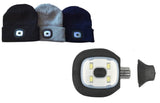 Produits bonnet commando tricoté uni couleur avec lampe LED rechargeable - afbeelding 1