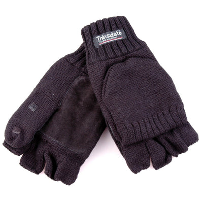 Manchon de gants à rabat anthra noir xl