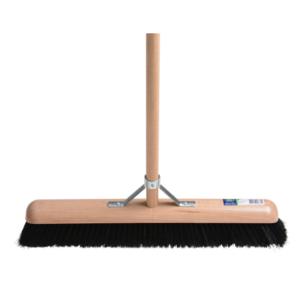 Mm eurotool products balayeuse de sol de pièce fsc 60cm bois cheveux artificiels mm avec poignée 150cm