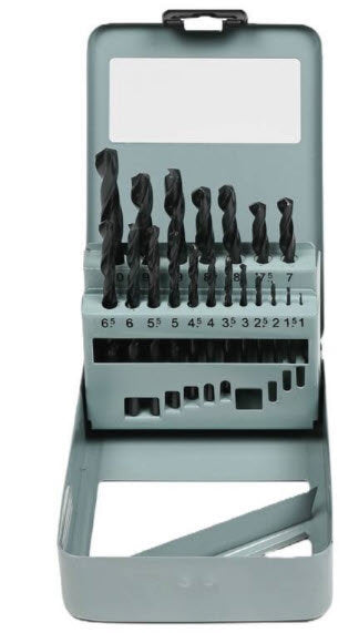 Coffret de forets à cassette en acier HSS 19 pièces