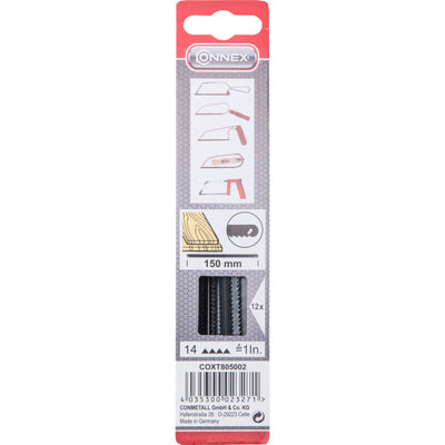 Connex COXT805003 Blade de scie de remplacement 150 mm en métal 12 pièces