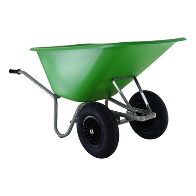 Brouette Altrad forza 165l conteneur hdpe vert 2 roues pneumatiques