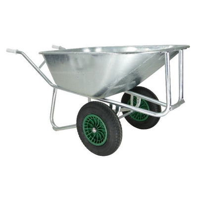 Brouette Fort 230l caisse acier galvanisé socle 2