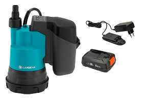 Gardena pompe submersible à batterie 20002 clair 18v p4a ensemble