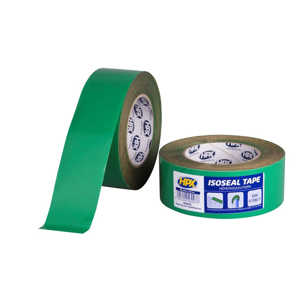 Ruban adhésif Hpx pe vert isoseal 50mm x 25m