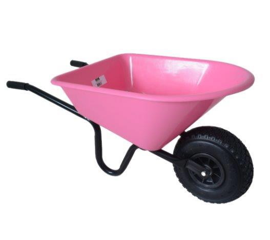 Produits brouette pour enfants mm rose métal plastique