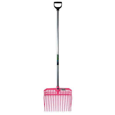 Mm eurotool products fourchette à figue en plastique mm rose avec poignée en aluminium d