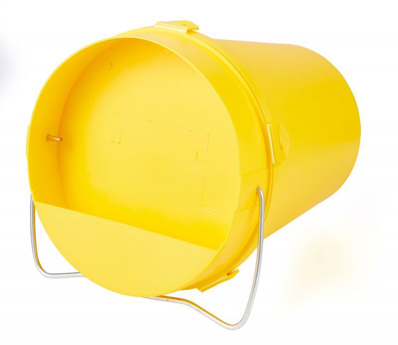 Seau en plastique jaune 55 litres