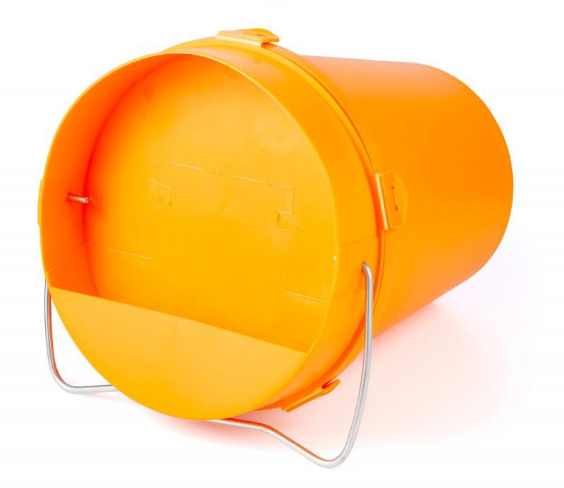Seau en plastique orange 55 litres