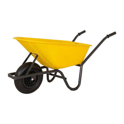MM products brouette 85l récipient en plastique jaune base de gel ged