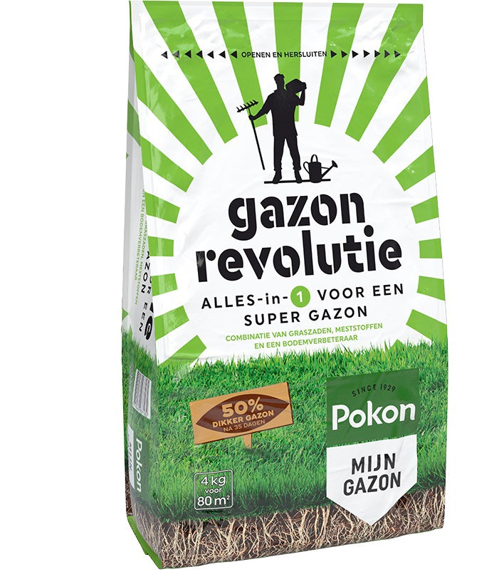 Pokon révolution pelouse 4kg pour 80m2