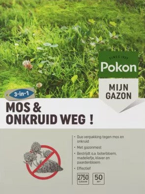 Pokon mousse et mauvaises herbes 275kg pour 50m2 2
