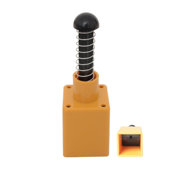 Presse-pot plastique jaune 4x4cm