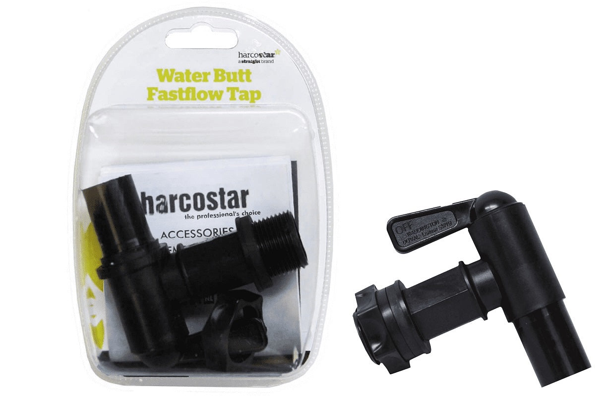 Harcostar Robinet à grande vitesse pour baril de pluie noir