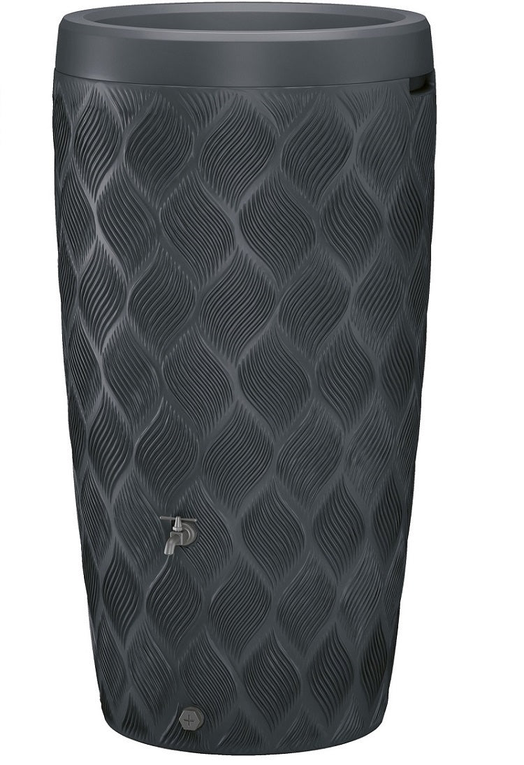 Baril de pluie Flow anthracite 240l avec jardinière
