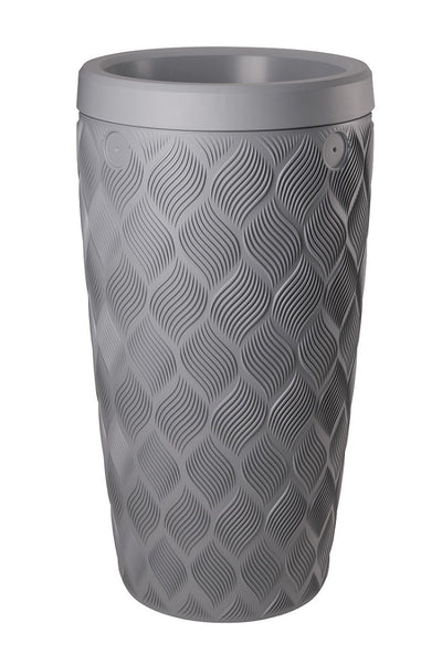 Baril de pluie Flow gris platine 240l incl. planteur
