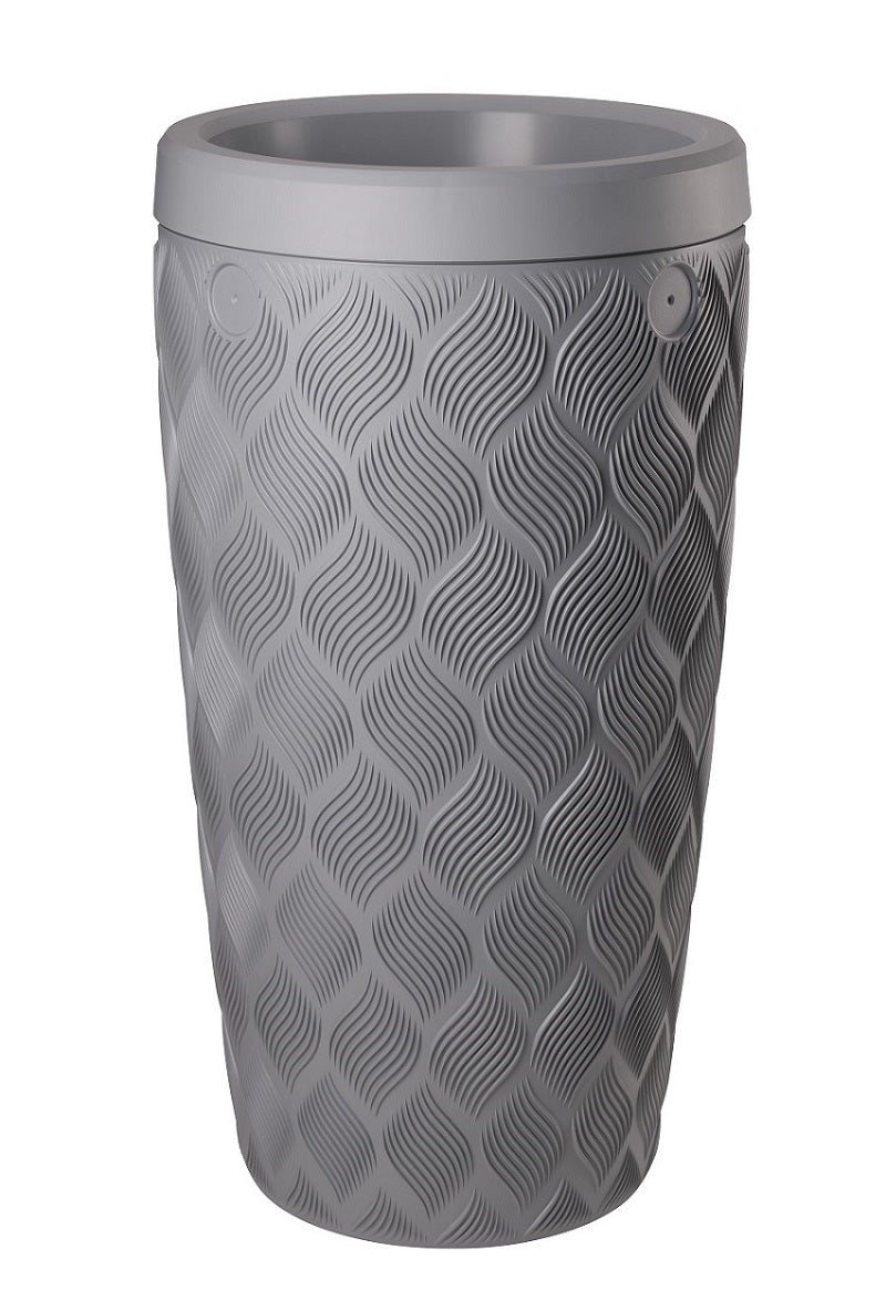 Baril de pluie Flow gris platine 240l incl. planteur