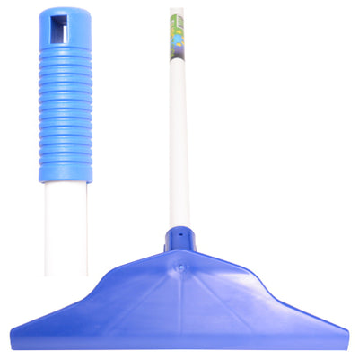 Mm eurotool grattoir stable mm plastique bleu avec manche en fibre de verre 170cm