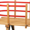 Dossier en plastique pour luge en bois