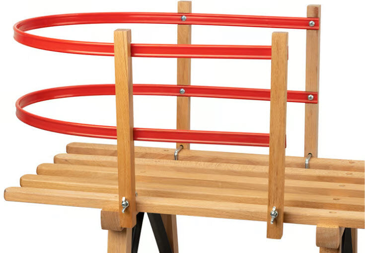 Dossier en plastique pour luge en bois