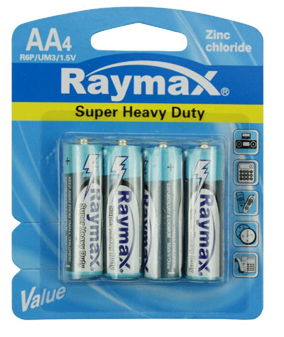 Raymax batterie penlite r6p zinc aa15v %c3%a0 4 pièces