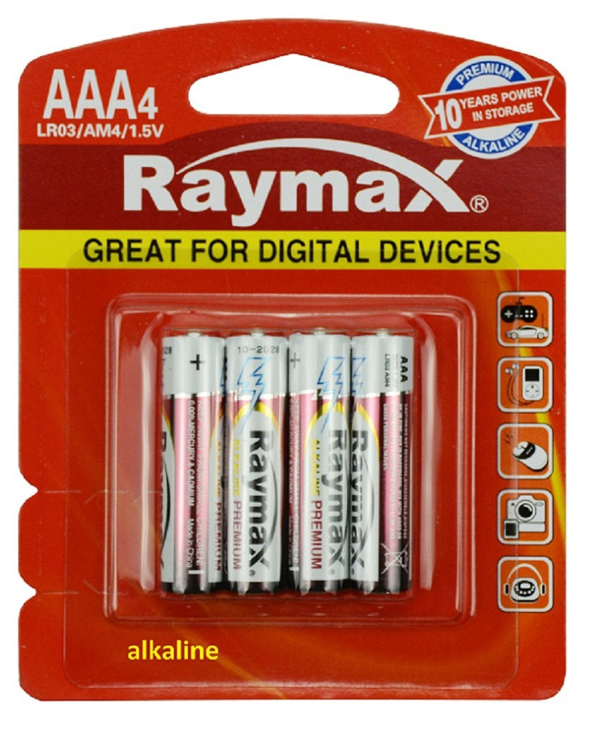 Raymax pile penlite mini alcaline lr03 aaa15v x4 pcs