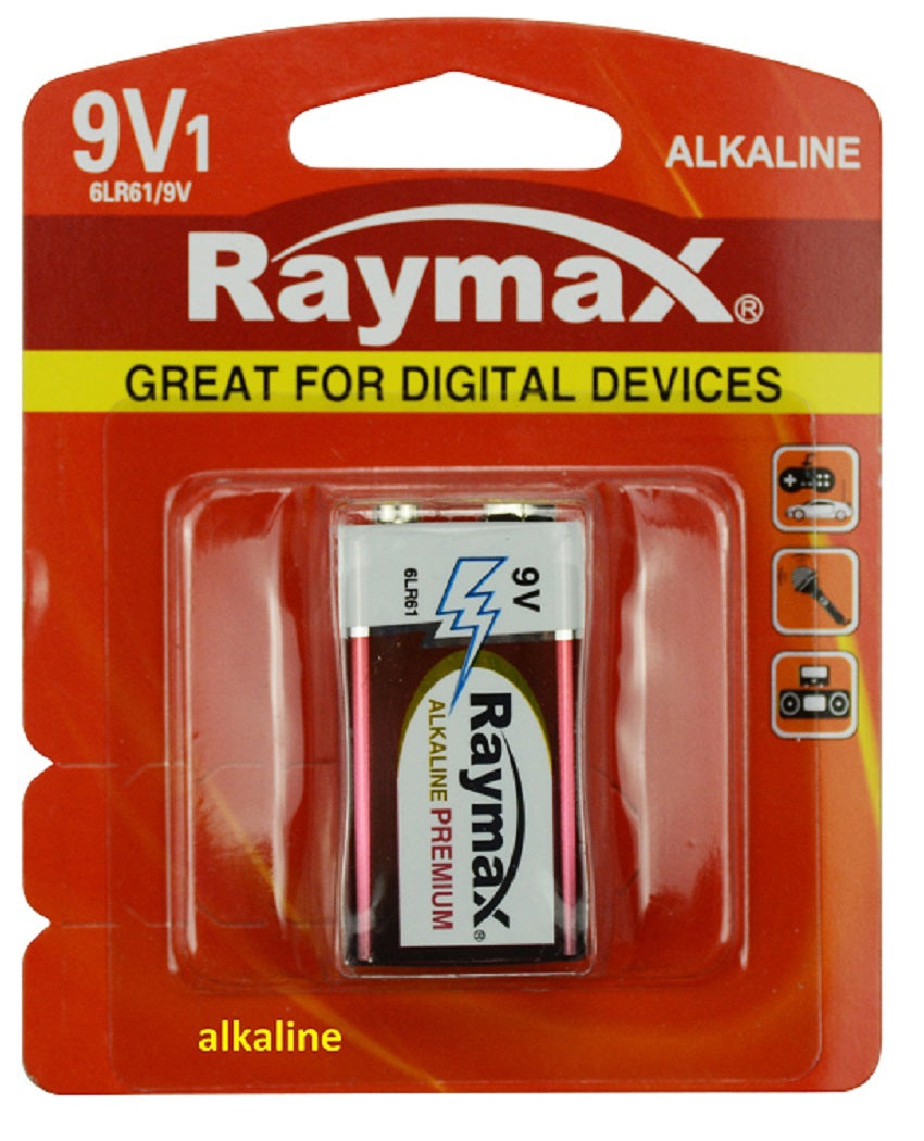Pile alcaline Raymax 6lr61 e 9v x1pc