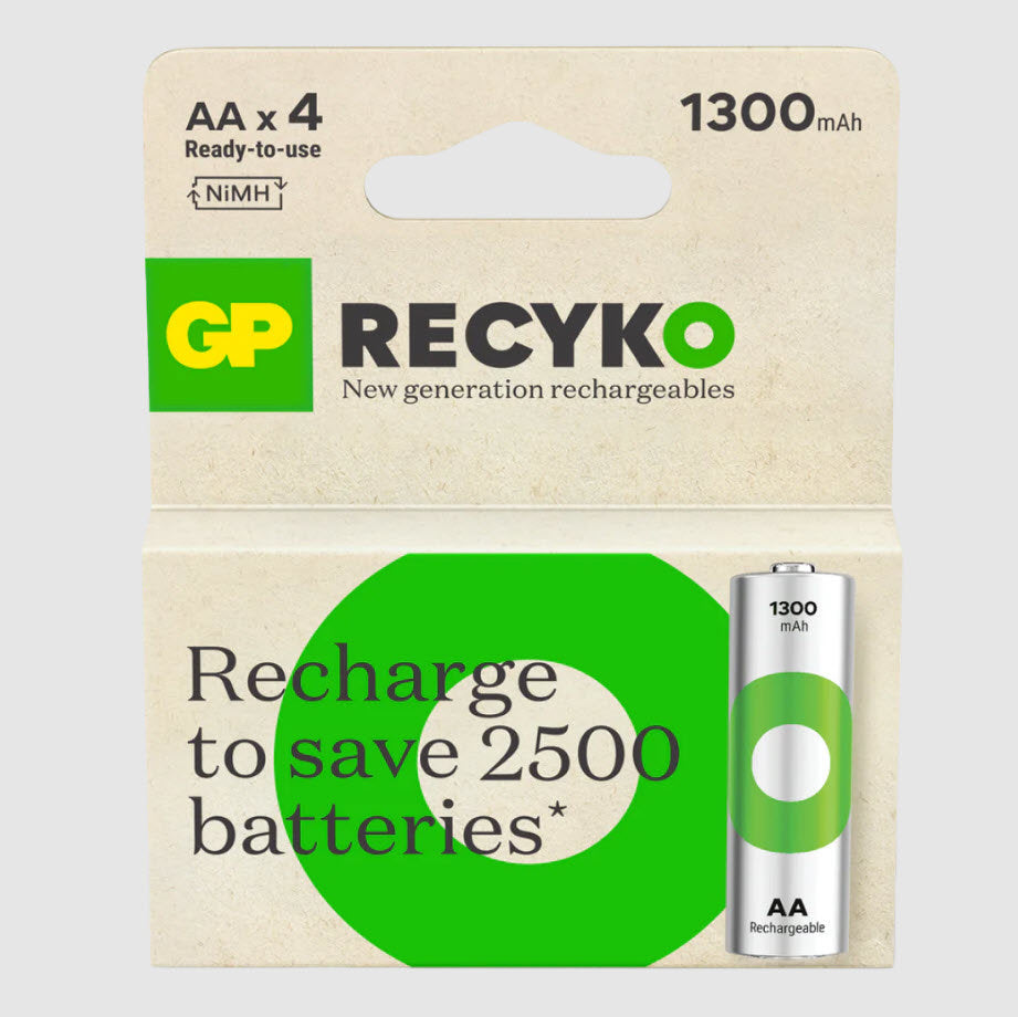 Batterie GP rechargeable AA 1300mAh x4 pcs