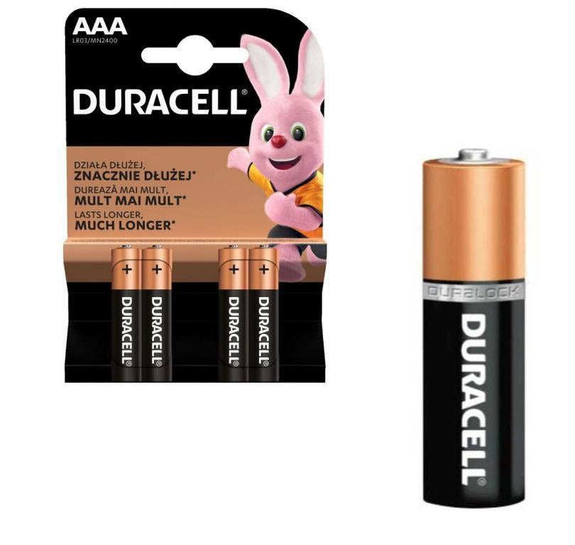 Plus batterie alcaline aaa par 4 pièces orange noir