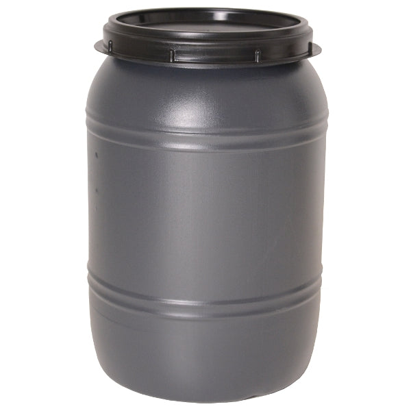 Fût d'alimentation de produits mm avec couvercle à vis monobloc 60 litres