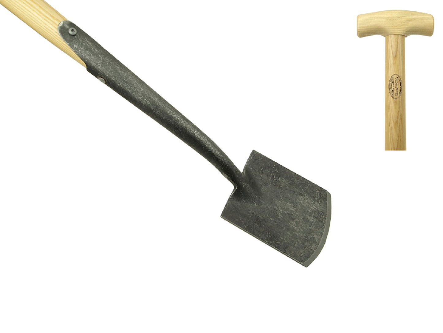 La pelle pour dames blanche avec manche en frêne col de cygne 75 cm dewit