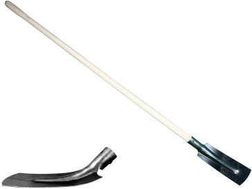 La pelle à câble blanche de 12 cm de large avec manche bouton de 130 cm