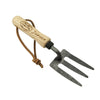La fourchette de jardin junior blanche avec un manche en bois de 100mm dewhite