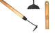 Le talon main blanc demi lune forgé 10cm manche frêne 140cm dewhite