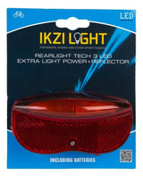 Feu arrière Ikzilight batterie on off 3xled 50 mm sur carte - afbeelding 1