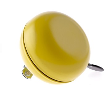 sonnette de vélo ding-dong acier 80 mm jaune